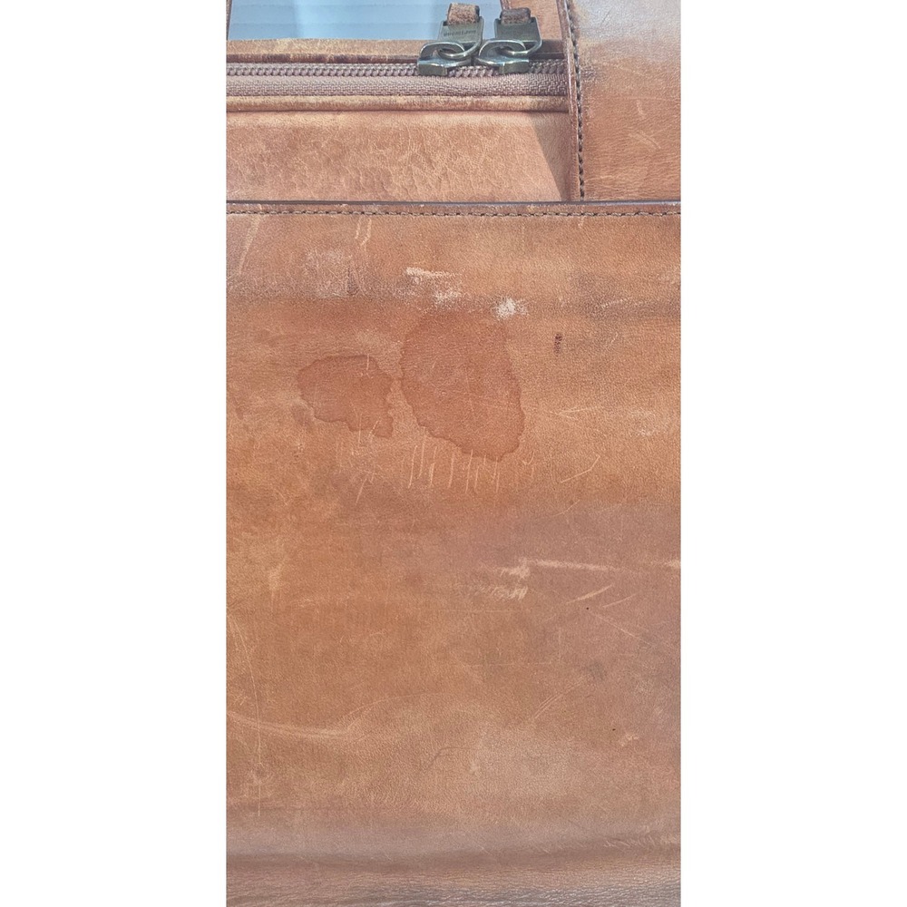 Hartmann Tan Leather Briefcase Messenger Bag Laptop Portfolio Vintage Brown - Picture 6 of 10